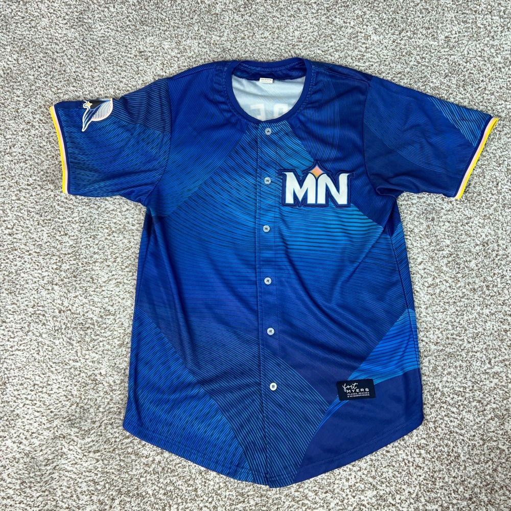 Minnesota Twins Jersey Mens Medium Blue Baseball MLB Bailey Ober 17 SGA Shirt